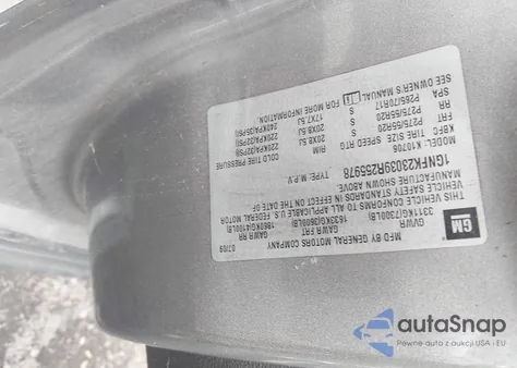 2009 Chevrolet Tahoe Lt2 z USA, uszkodzony, nr VIN 1GNFK23039R255978